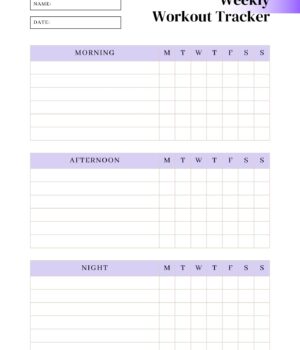Weekly Workout Tracker